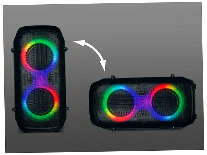 Акустична система Bluetooth 100 Вт акумулятор 4400 мА·год для пікніка переносна чорний Sven HM-0128 - зображення 10