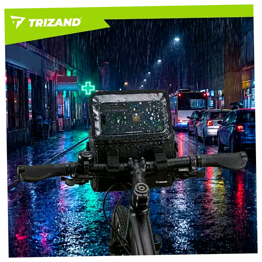 Велосипедный держатель телефона сумка на руль для смартфона Trizand HM-0010 - Фото 9 Велосипедный держатель телефона сумка на руль для смартфона Trizand HM-0010 - изображение 9