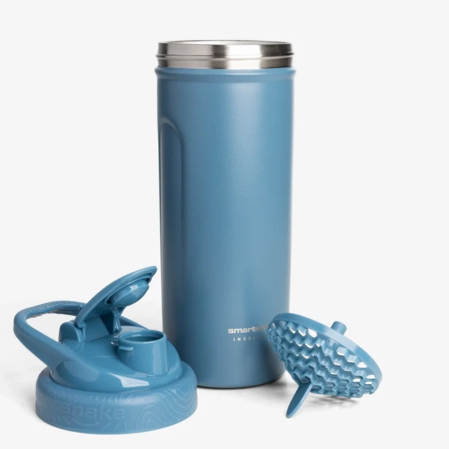 Шейкер спортивный SmartShake Insulated Steel 750 мл нержавеющая сталь синий - изображение 2