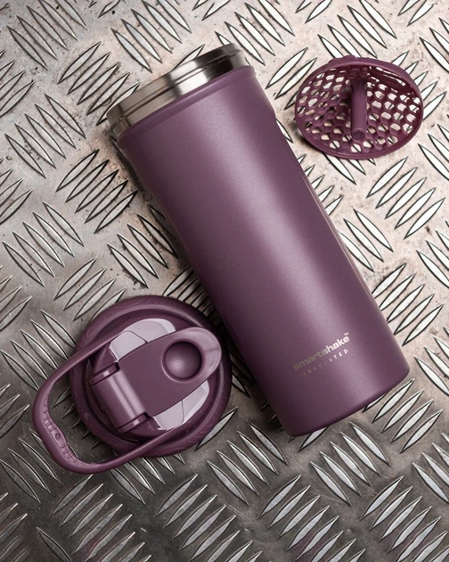 Шейкер спортивный SmartShake Insulated Steel 750 мл нержавеющая сталь сливовый - изображение 3