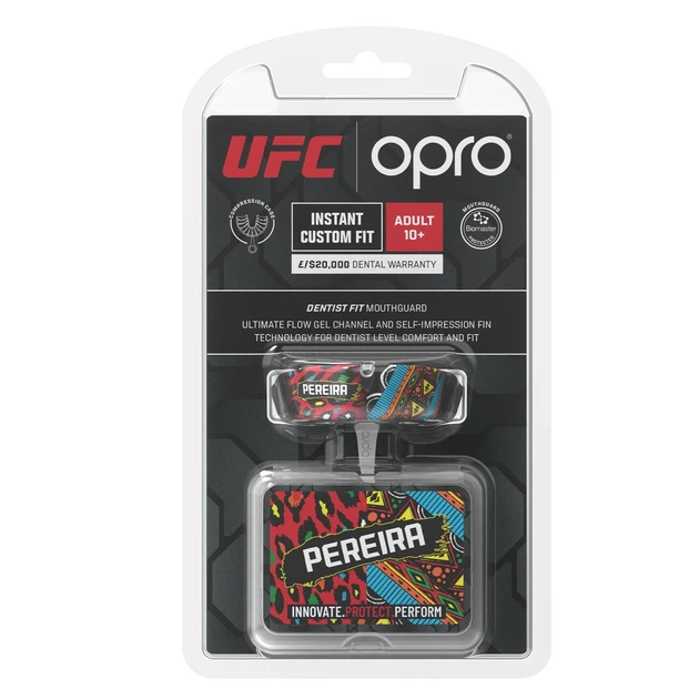 Капа боксерская OPRO UFC Alex Pereira черная высококачественный полимер взрослая 11+ - изображение 7