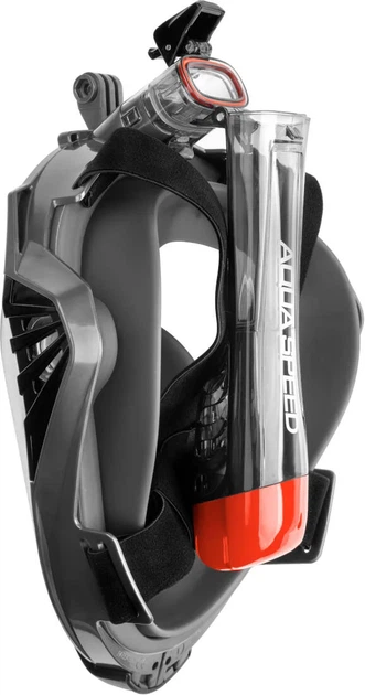 Полнофасадная маска AQUA SPEED силикон L XL черная - Фото 2 Полнофасадная маска AQUA SPEED силикон L XL черная - изображение 2