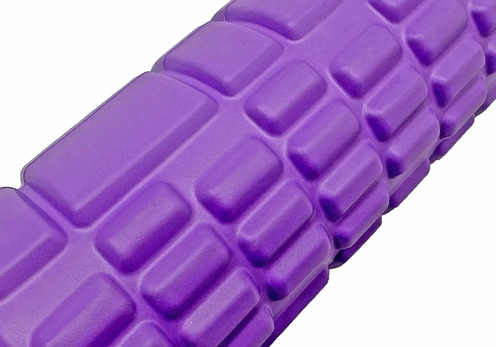 Массажный роллер ProDobro Grid Roller Mini 30х10 см EVA пена фиолетовый - Фото 3 Массажный роллер ProDobro Grid Roller Mini 30х10 см EVA пена фиолетовый - изображение 3