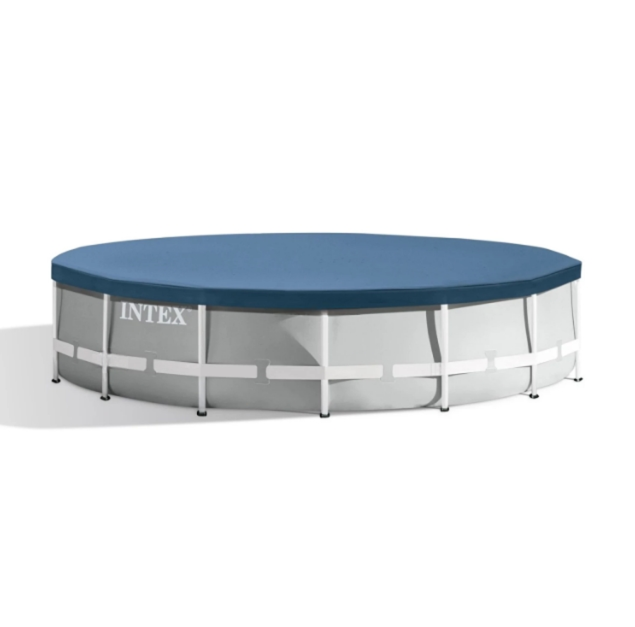Каркасный круглый бассейн Intex 26724-5в1 (каркас, чаша, лестница, тент, подстилка) размер 457×107 см - изображение 3