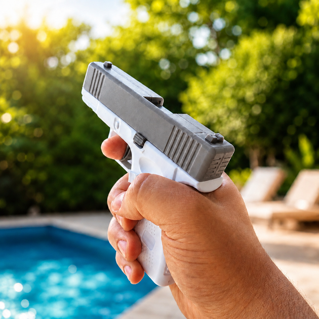 Водяной пистолет Глок (Glock) серый - Фото 6 Водяной пистолет Глок (Glock) серый - изображение 6