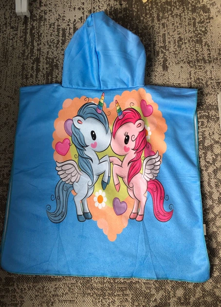 Дитяче пляжне пончо для дівчинки з капюшоном, мікрофібра, My little Pony - изображение 2