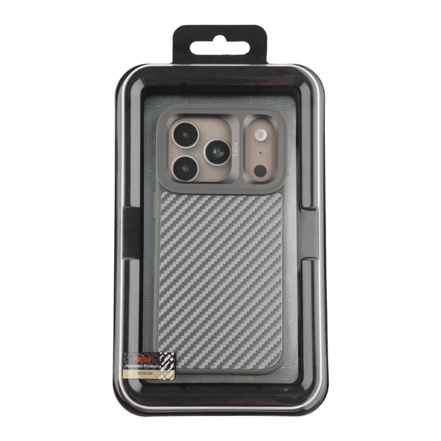 Чохол Premium Kajsa Glamorous Collection Straw Mat Pattern with MagSafe для iPhone 17 Pro Max Grey B-Ring - изображение 3