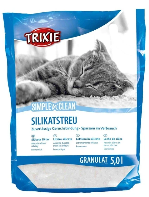 Силікагелевий наповнювач для туалета для котів Trixie Simple & Clean 5 л - Фото 1 Силікагелевий наповнювач для туалета для котів Trixie Simple & Clean 5 л - зображення 1