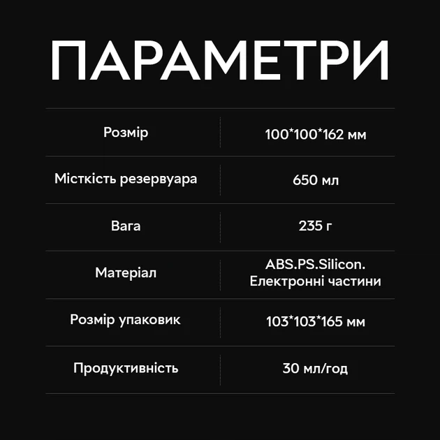 Увлажнитель воздуха, портативный аромадифузор Kinscoter Guardian Wolf SH-L162 650 мл, Black - изображение 8