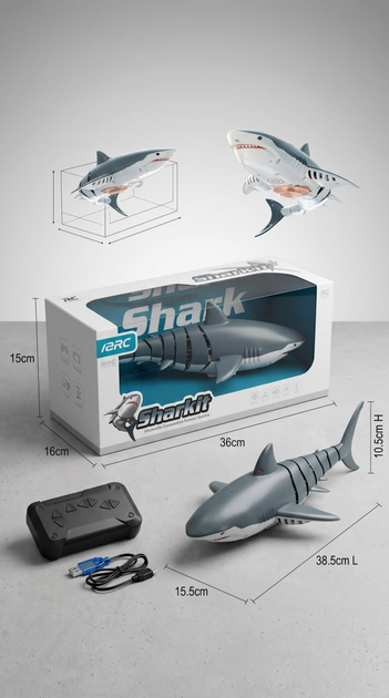 Акула на радіокеруванні 4D-S6 — неймовірні водні пригоди з камерою та фонтанчиком! - изображение 2