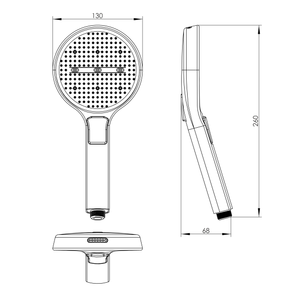 Лійка для душу RJ RJ OnTop RJHS000-21CH, хром, кругла - изображение 2