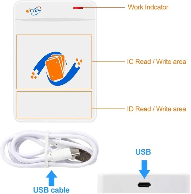 Устройство для cчитывания RFID-карт , Smart Card Copier для записи и копирования RFID ID IC NFS карт - Фото 2 Устройство для cчитывания RFID-карт , Smart Card Copier для записи и копирования RFID ID IC NFS карт - изображение 2