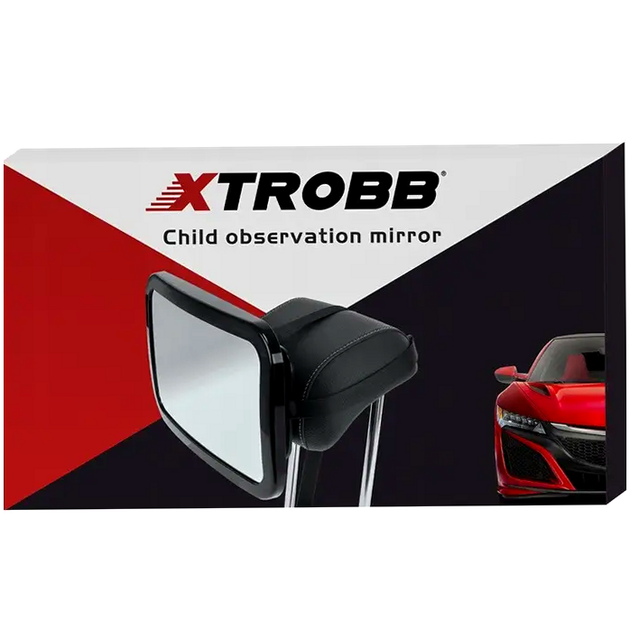 Зеркало для наблюдения за детьми 30x20 см с ремнем Xtrobb черное - изображение 9