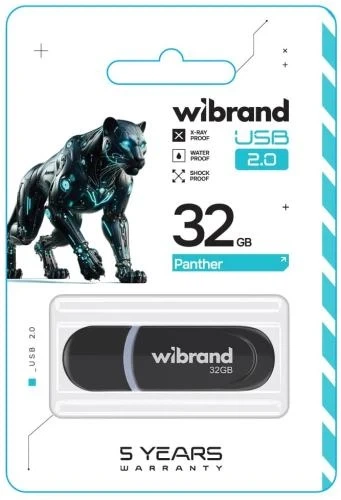 Флеш накопитель USB 32Gb Wibrand Panther, Black, USB 2.0 (WI2.0/PA32P2B) - Фото 2 Флеш накопитель USB 32Gb Wibrand Panther, Black, USB 2.0 (WI2.0/PA32P2B) - изображение 2