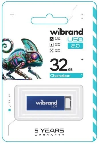 Флеш накопичувач USB 32Gb Wibrand Chameleon, Blue, USB 2.0 (WI2.0/CH32U6U) - зображення 2