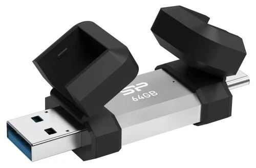Флеш накопитель USB 64Gb Silicon Power Mobile C51, Black/Grey, Type-C / USB 3.2 (SP064GBUC3C51V1S) - Фото 2 Флеш накопитель USB 64Gb Silicon Power Mobile C51, Black/Grey, Type-C / USB 3.2 (SP064GBUC3C51V1S) - изображение 2
