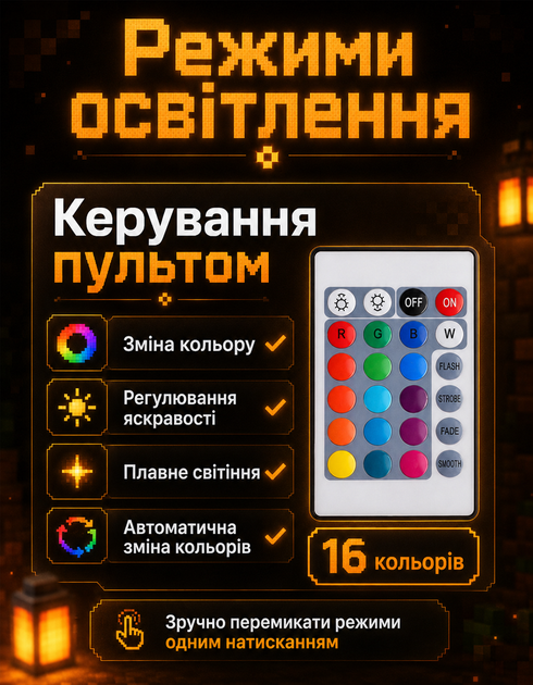 Светильник майнкрафт Т-43 ночник детский Фонарь с цепью в стиле Minecraft Конструкторы для мальчиков - Фото 7 Светильник майнкрафт Т-43 ночник детский Фонарь с цепью в стиле Minecraft Конструкторы для мальчиков - изображение 7