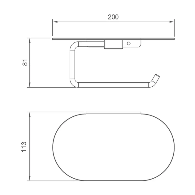 G30703-3 бумагоутримувач з полицею 200х113х81мм (сатин золотий) {20/1} - изображение 5
