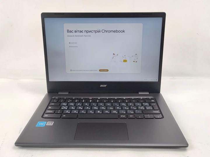 Ноутбук 14" Acer Chromebook 314 (CBOA314-1H-C8XY) Intel Celeron N4500 RAM 4GB eMMC 128GB 10ч батарея ChromeOS (UKR) g3 - Уценка - изображение 9