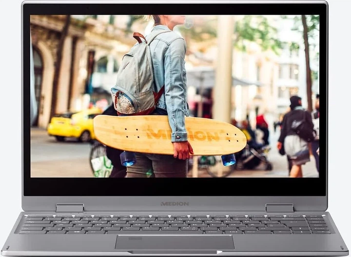 Сенсорный ноутбук 14" Medion Akoya E4273 Intel Pentium N5000 RAM 8GB SSD 256GB Windows 11 Алюминиевый корпус (UKR) (102145810) - Уценка - изображение 2