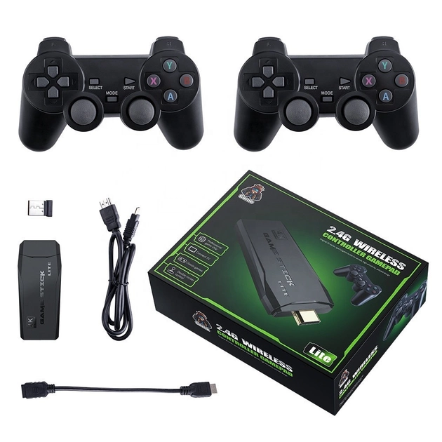 64ГБ Игровая приставка LITE GREEN HDMI 3535 игр Dendy, Sega, Аркадные игры, Game Boy, Nintendo, Atari, PlayStation 1 - изображение 2