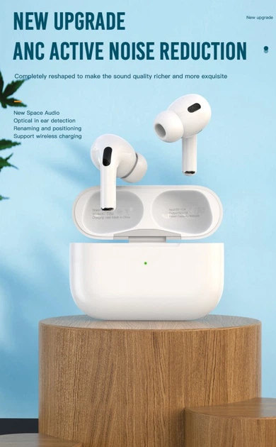 Беспроводная гарнитура XO EV52 AirPods Pro 2 ANC with Wireless Charging Case Бело-серая (103198) - изображение 3