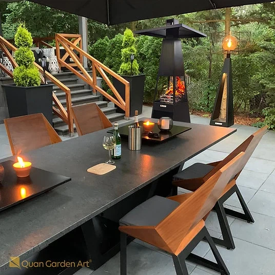Обогреватель на дровах Quan Garden Master QN94923 215х70х70 см эмалированная сталь черный - изображение 5