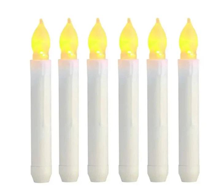 Светодиодная свеча LED 17х2,1 см пластиковая белая - Фото 3 Светодиодная свеча LED 17х2,1 см пластиковая белая - изображение 3