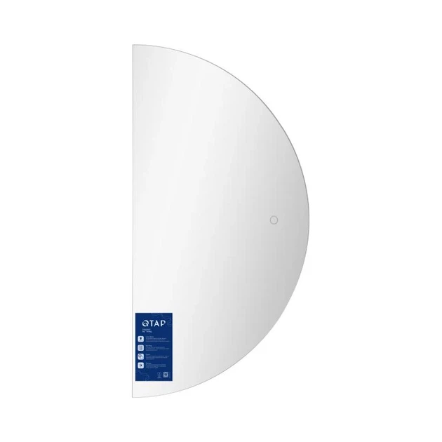 Зеркало Qtap Taurus HR1200 LED Touch 800x1200 мм черное с антизапотеванием и диммером - изображение 3