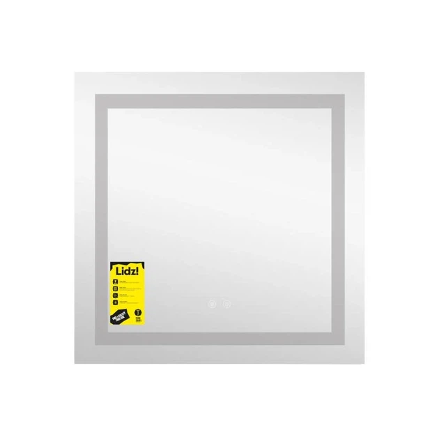 Зеркало настенное Lidz Kubis KU1 700х700 см с LED-подсветкой антизапотеванием белое - изображение 3