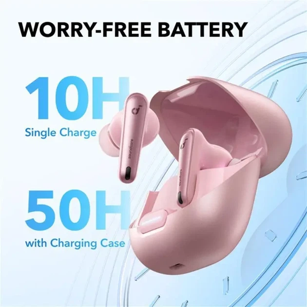 Бездротові навушники Anker Soundcore Liberty 4 NC, Pink, Hi-Res, ANC, LDAC, 50H - зображення 7