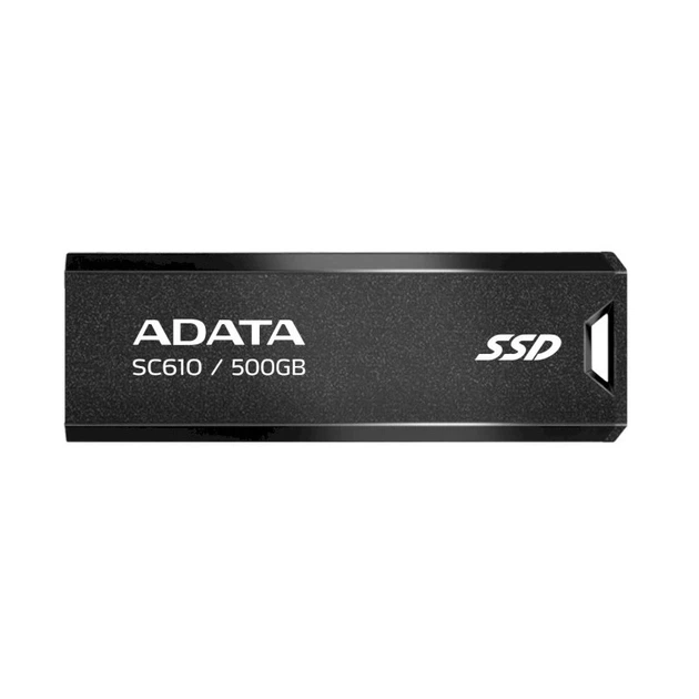 Портативний SSD ADATA SC610 500GB USB 3.2 550/500Mb/s Black - Фото 3 Портативний SSD ADATA SC610 500GB USB 3.2 550/500Mb/s Black - изображение 3