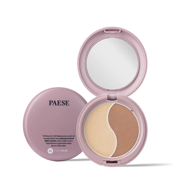 Палетка 2в1 пудра + бронзер Paese Nanorevit Contour Duo Bronzer + Powder 4.5 г - изображение 2