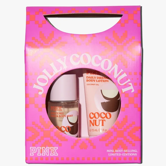 Подарунковий набір Victoria’s Secret Pink Jolly Coconut 75 мл + 75 мл - Фото 1 Подарунковий набір Victoria’s Secret Pink Jolly Coconut 75 мл + 75 мл - зображення 1