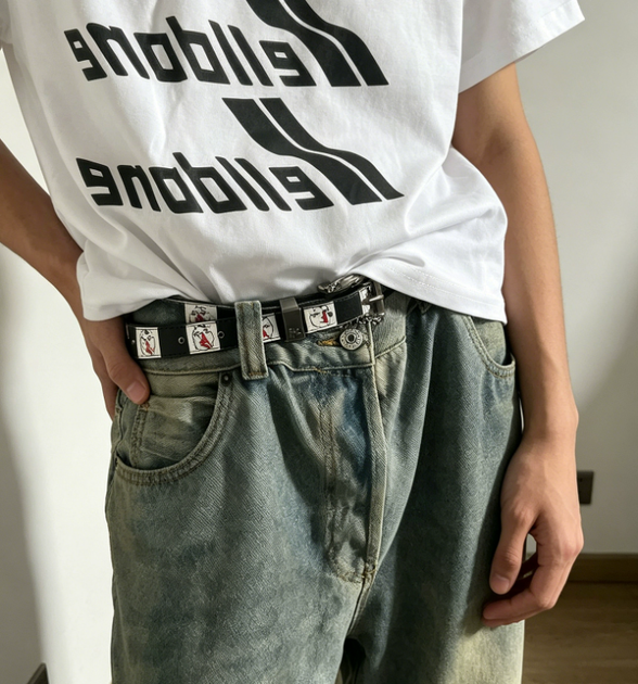Стильний шкіряний ремінь Enfants Riches Déprimés (ERD) Checkerboard Face Belt opium skate drip drill archive y2k . Пояс ЄРД - Фото 4 Стильний шкіряний ремінь Enfants Riches Déprimés (ERD) Checkerboard Face Belt opium skate drip drill archive y2k . Пояс ЄРД - зображення 4