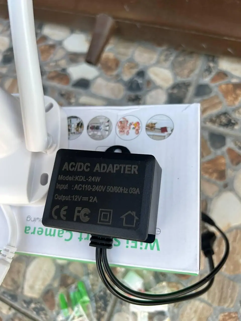 Уличная камера UKC Видеонаблюдения WIFI IP беспроводная наружная поворотная V380 Pro с блоком питания - изображение 5