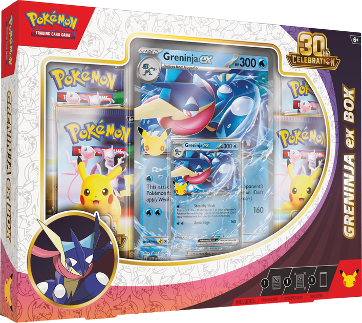 Zestaw kart Pokemon TCG: 30th Celebration - Ex Box - Greninja EX (196214147157) - Zdjęcie 3 Zestaw kart Pokemon TCG: 30th Celebration - Ex Box - Greninja EX (196214147157) - obraz 3