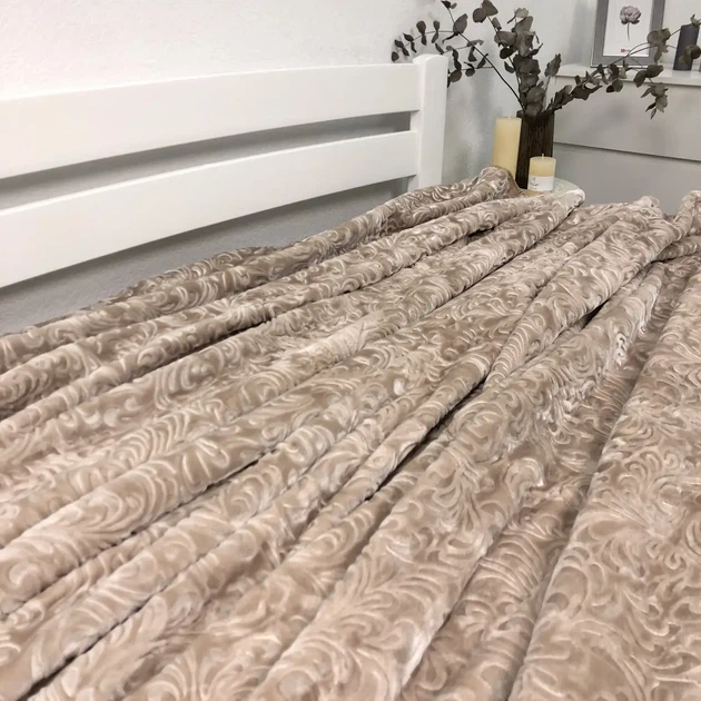 Двухсторонний плед-покрывало Евро размера 200х240см Vie Nouvelle акриловое бежевый (Vie29) - Фото 1 Двухсторонний плед-покрывало Евро размера 200х240см Vie Nouvelle акриловое бежевый (Vie29) - изображение 1