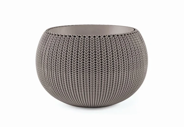 Подвесной горшок Keter Cozies M 9,4 л пластик овальный 36x36x22,5 см коричневый - изображение 3