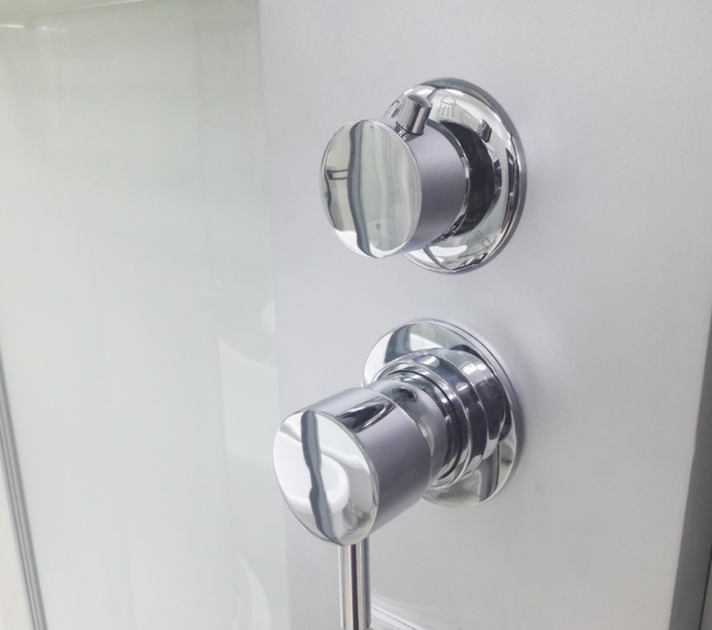 Душовий бокс VERONIS BN-5-52 120×80×215 см, низький піддон, прозоре скло, матовий профіль, гідромасаж - изображение 4