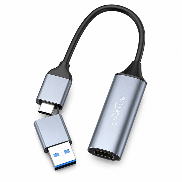 Карта відеозахвату зовнішня HDMI-USB Type-C, 1080P 78214 - изображение 2