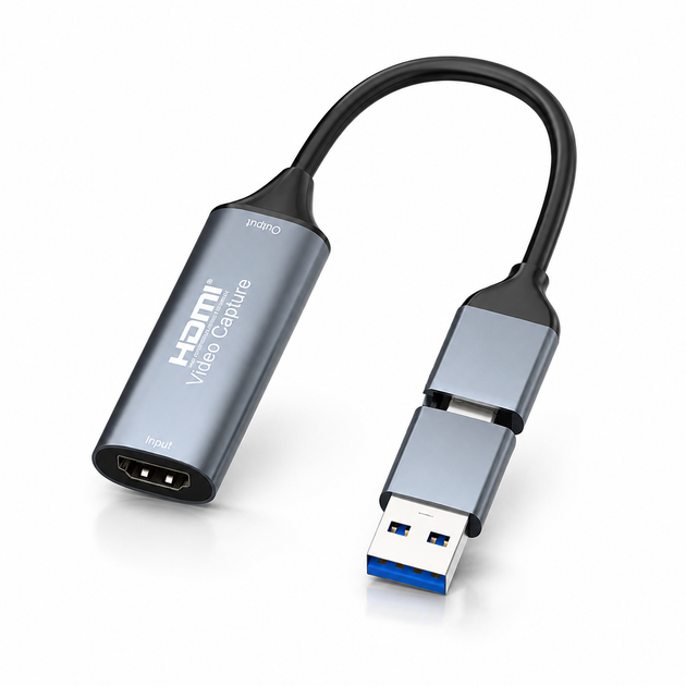 Карта відеозахвату зовнішня HDMI-USB Type-C, 1080P 78214 - изображение 3