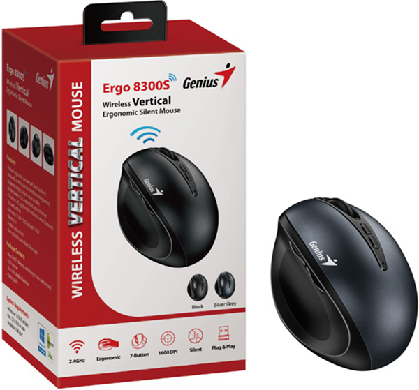Mysz Genius Ergo 8300S Wireless Black-Grey (31030037401) - obraz 2