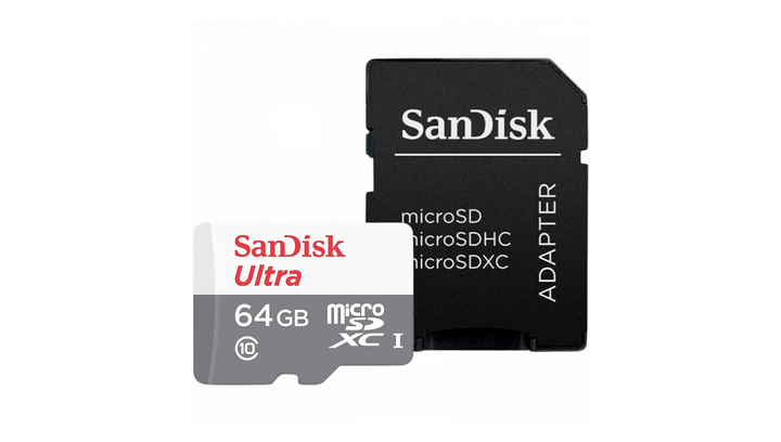 Карта Пам'яті SanDisk Ultra UHS-1 microSDXC + SD ADAPTER 64GB - зображення 2