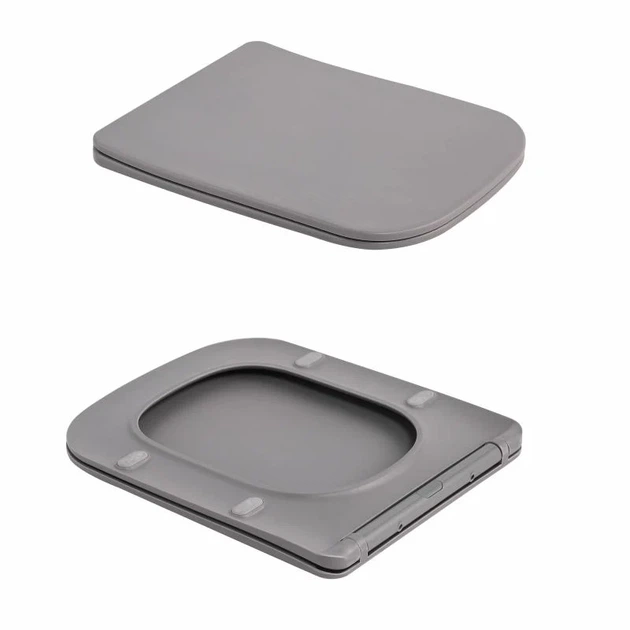 Унитаз подвесной Qtap Tern Ultra Quiet 520x345x325 мм дюропласт Stone grey Soft-close Quick Release - изображение 8
