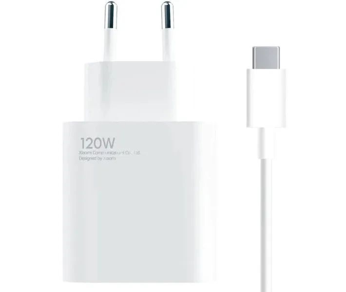 Зарядное устройство Xiaomi 120 Вт HyperCharge Combo USB + Type-C PD с кабелем USB-C белый (BHR9462EU) - изображение 3