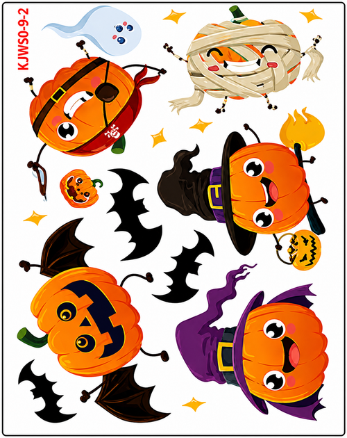 Наклейки На Хелловін Гарбузові Герої Halloween 2 аркуші 27 шт. - Фото 3 Наклейки На Хелловін Гарбузові Герої Halloween 2 аркуші 27 шт. - зображення 3