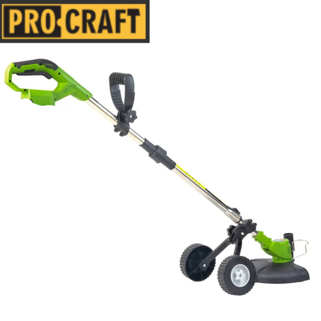 Аккумуляторная коса Procraft PTA25 без АКБ и ЗП, триммер для травы с ножами, катушками и колесами - Фото 2 Аккумуляторная коса Procraft PTA25 без АКБ и ЗП, триммер для травы с ножами, катушками и колесами - изображение 2