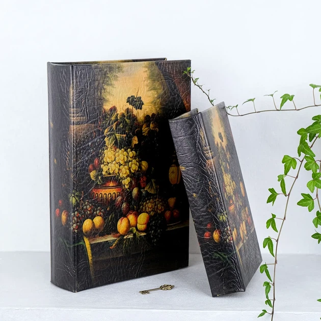 Скринька у формі книги набір з 2-х Фрукти Гранд Презент 33-KSH-XZ-L422 - Фото 3 Скринька у формі книги набір з 2-х Фрукти Гранд Презент 33-KSH-XZ-L422 - изображение 3