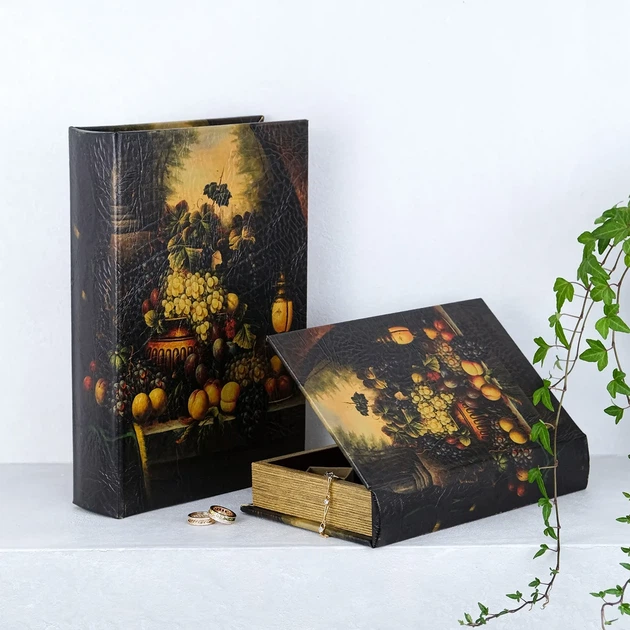 Скринька у формі книги набір з 2-х Фрукти Гранд Презент 33-KSH-XZ-L422 - Фото 4 Скринька у формі книги набір з 2-х Фрукти Гранд Презент 33-KSH-XZ-L422 - изображение 4